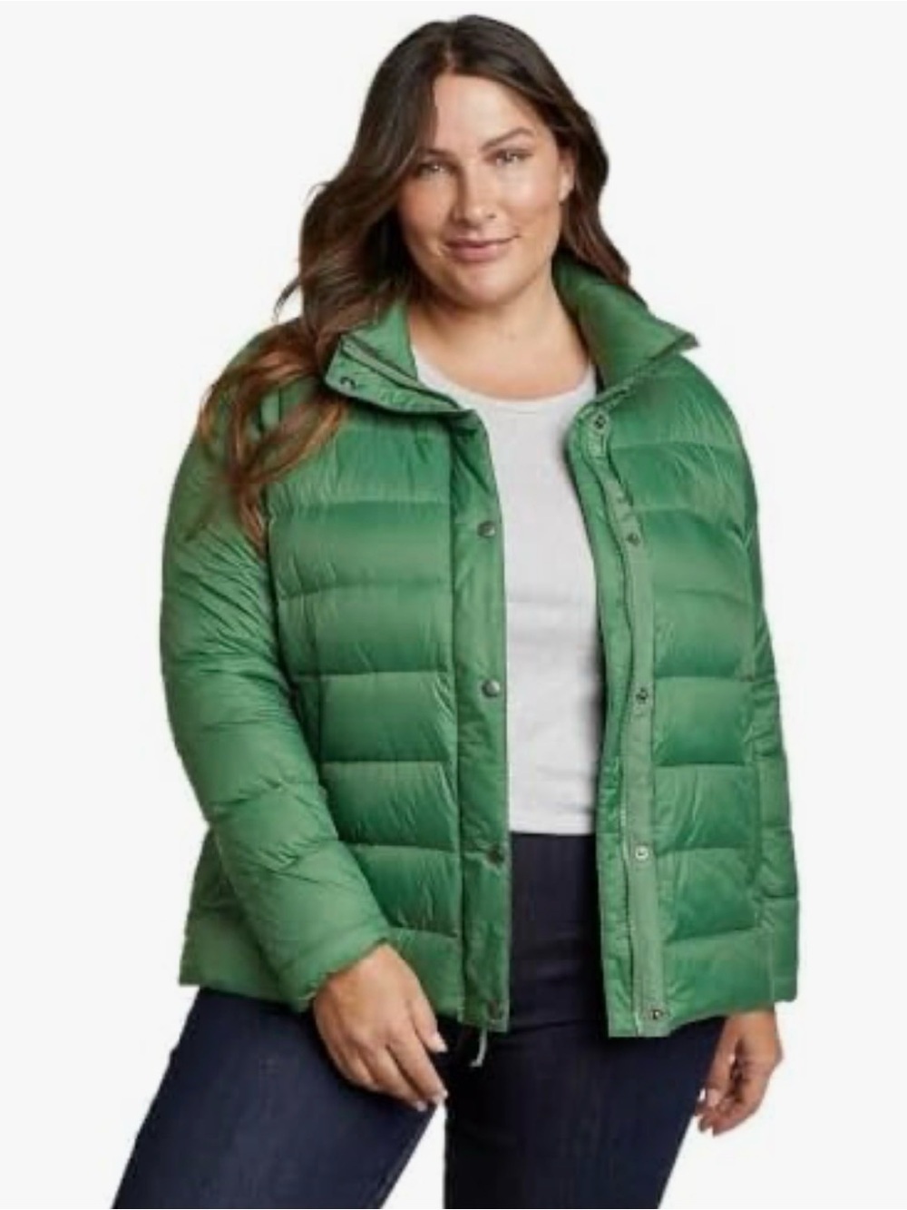 Eddie Bauer Green Lightweight Packable Down Jacket Size 3X